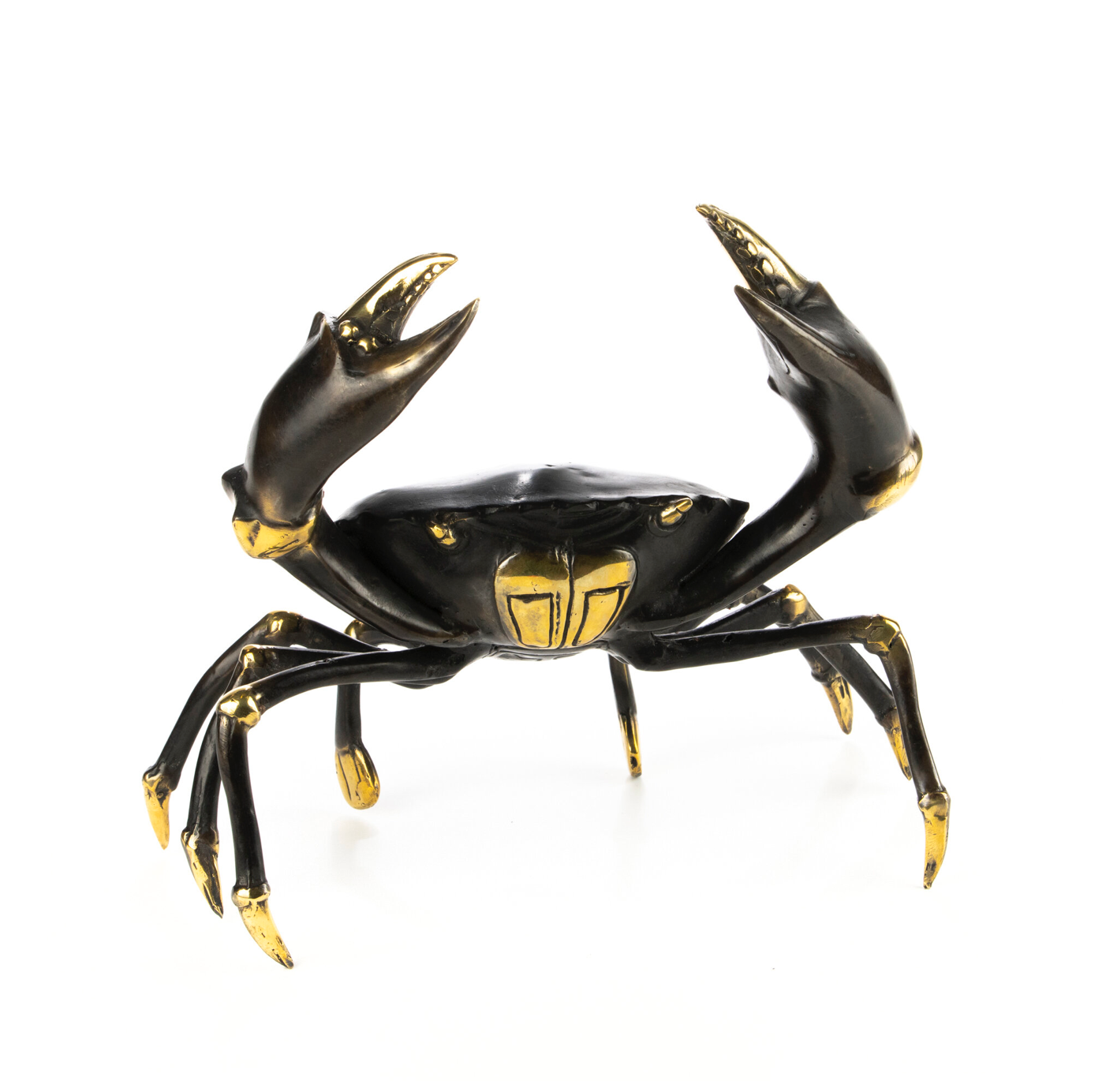 Large Dark Bronze & Gold Cornish Crab